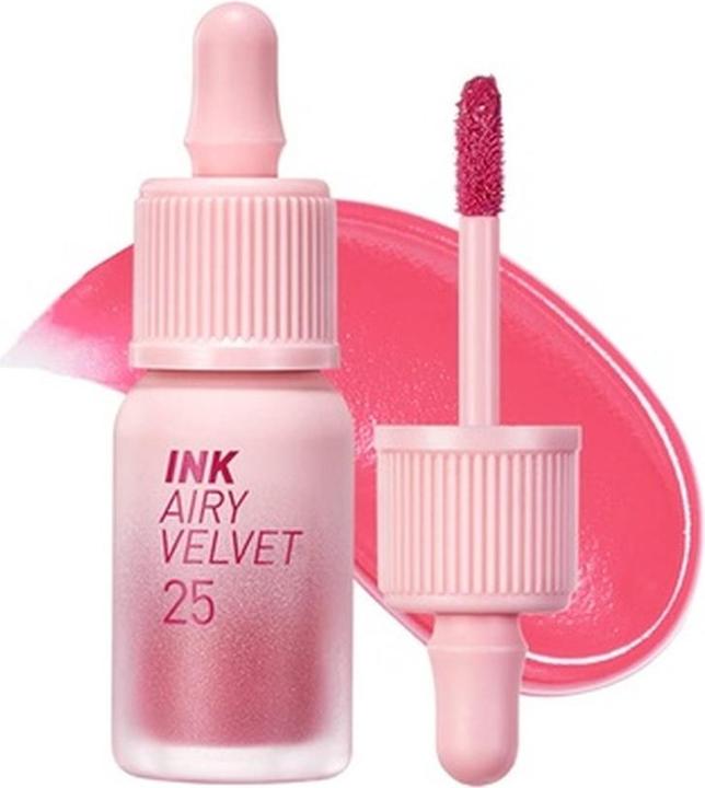 Triton Peripera Ink Airy Velvet Lip Tint Liquid Lip 0.14 fl oz 025 Zazzy Peach (Zazzy Peach)