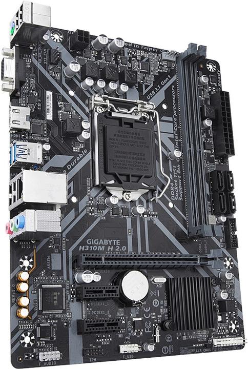 Image du produit Gigabyte H310M H 2.0 S1151V2 H310 MATX (LGA 1151, Intel H310, mATX)