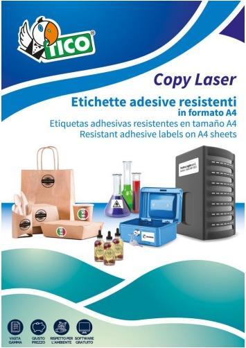 Tico LP4P 210297 Polyester Labels 210 x 297 White