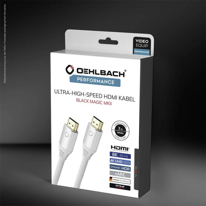 Image du produit Oehlbach Black Magic MKII Câble de connexion AV 5 m blanc (5 m, HDMI, 2.1)