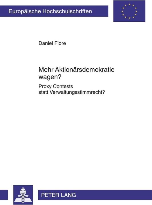 Energie-Label Mehr Aktionärsdemokratie wagen? (Deutsch, Daniel Flore, 2010)