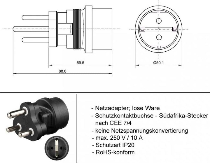 Produktbild AccuCell Reisestecker