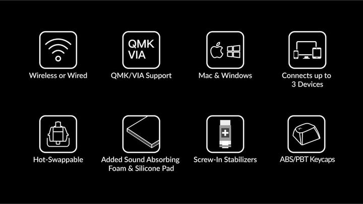Actual product image Keychron K6 Pro (Swiss, Cable, Wireless)