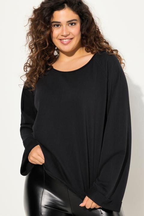 Produktbild Ulla Popken Sweatshirt, Rollkanten, Rundhals, Raglan-Langarm (42, 44)