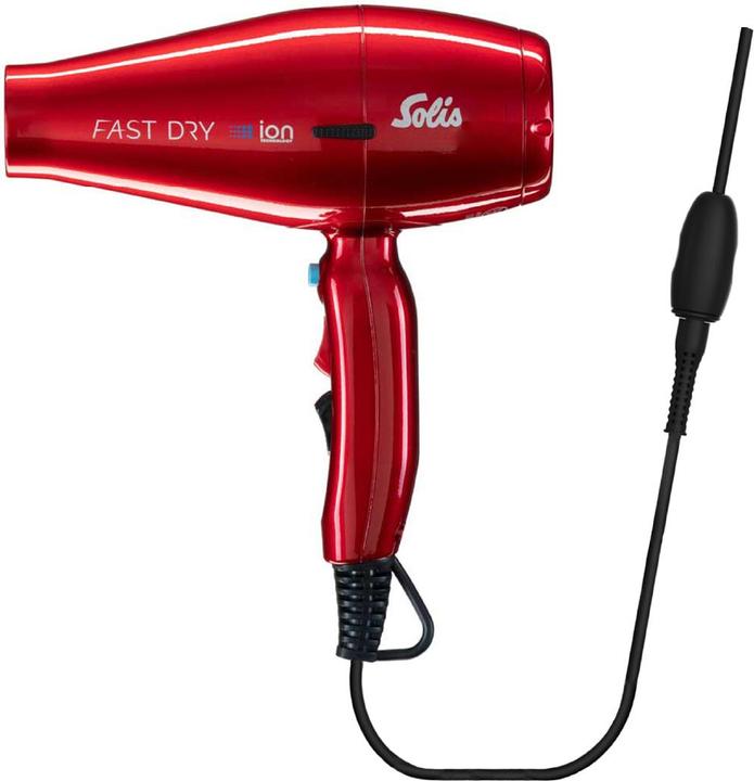 Solis Fast Dry 360º ionic red professional hairdryer with 360° rotating cable (381)