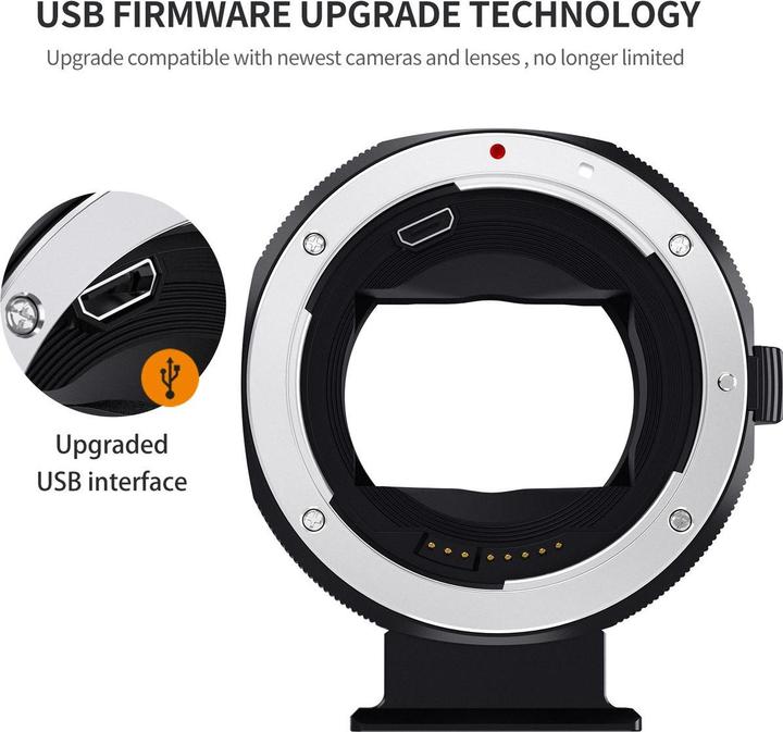 Produktbild K&F Concept Electronic Autofocus Camera Lens Adapter Ring for Canon EF/EF-S Lens to Sony E-mount