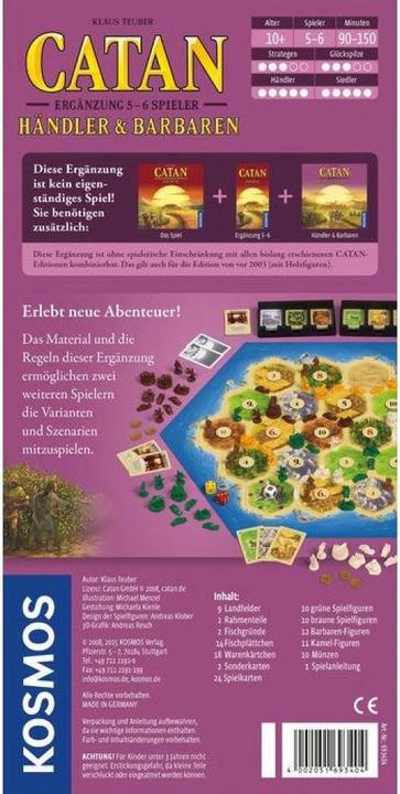 Actual product image Kosmos Catan Traders Supplement 5-6, d (German, 5 - 6 Players)