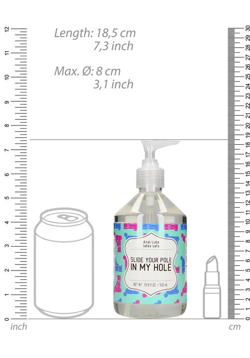 Immagine prodotto Pharmquests Anal Lube - SLIDE YOUR POLE IN MY HOLE - 500 ml (500 ml)