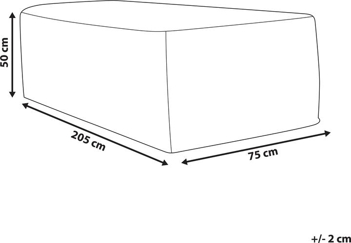 Produktbild Beliani Regenschutz für Gartenliegen TOSCANA, FIRENZE, PERUGIA 205 x 75 x 50 cm CHUVA