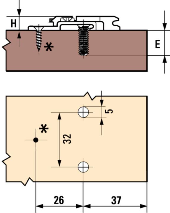Produktbild Blum Kreuzmontageplatten CLIP Eckmontage (1 Stk.)