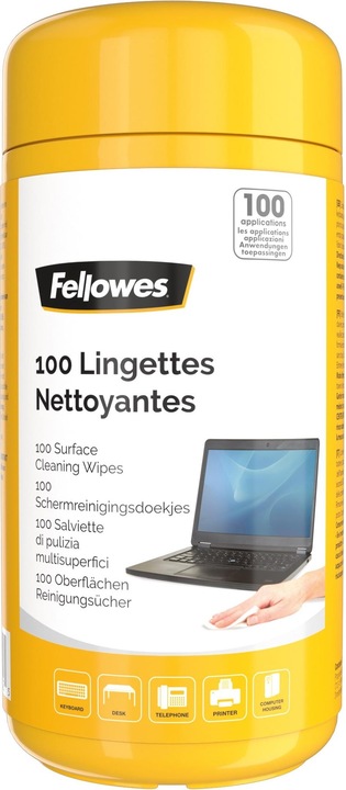 Immagine prodotto Fellowes Panni per la pulizia delle superfici, 100 pezzi (100 x)