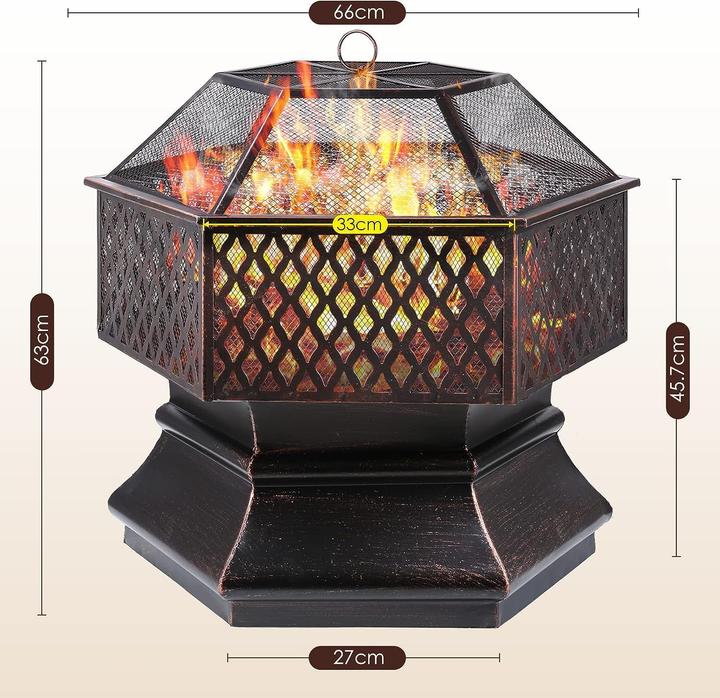 Produktbild Tlsunny Feuerschale mit Grillrost (66 cm)
