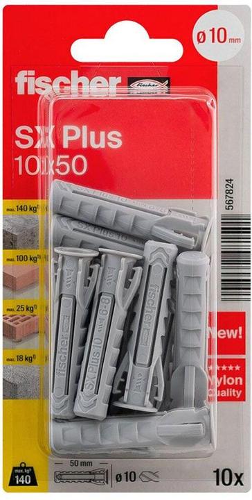 Produktbild Fischer 90873 Unidübel UX 8X50 S NV (10 Stk.)