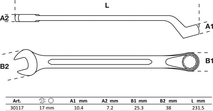 Actual product image BGS Combination Spanner offset 17 mm (17 mm)