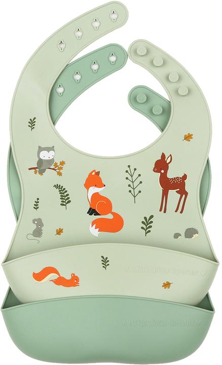 A Little Lovely Company Forest Friends Bib Set of 2 22.5 x 27 cm (3 months)