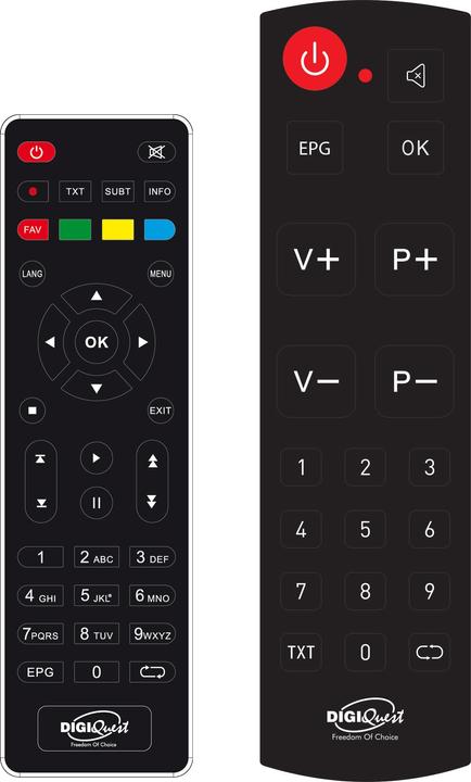 Actual product image Digiquest DGQ990 HD - Full HD REC Terrestrial Decoder - Dual Remote Control