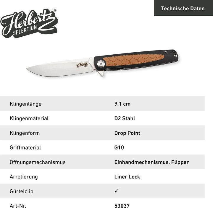 Immagine prodotto Herbertz Selektion Einhandmesser (9.10 cm)