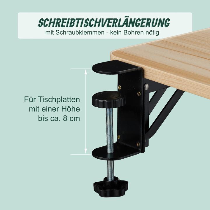 Image du produit Relaxdays Schreibtischverlängerung zum Anklemmen