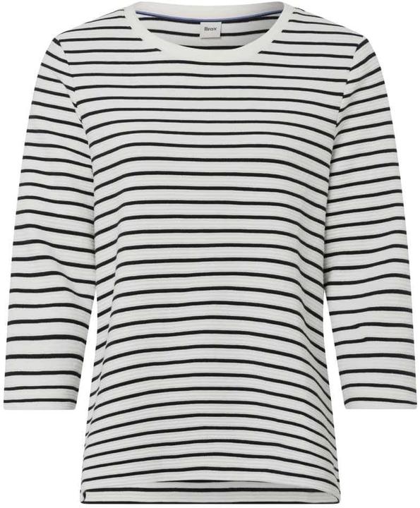 Produktbild BRAX Bonnie Baumwollstruktur Rippenstreifen Sweatshirt (36)