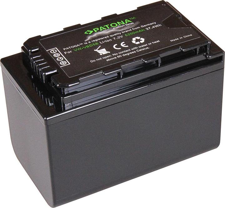 Patona Premium batterij voor. Panasonic VW-VBD29 VW-VBD58 AG-VBR59 VBR89 VBR118 (Batterij van de camera)