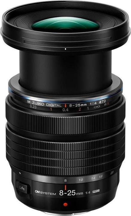 Actual product image Olympus OM System m.Zuiko Digital 8-25mm F4 Pro (Micro Four Thirds, Micro Four Thirds)