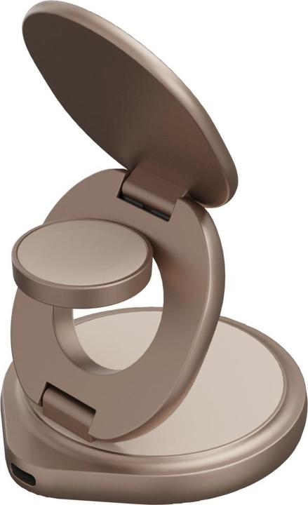 Actual product image Energea Wireless Charger Bazic Gomag Gyre Foldable 3in1 15W Fast Charging gold (15 W)