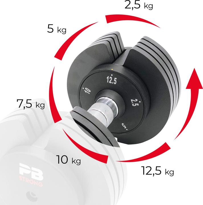 Actual product image Perform Better Adjustable dumbbell (pcs.) (1 x 2.5 kg - 12.5 kg)