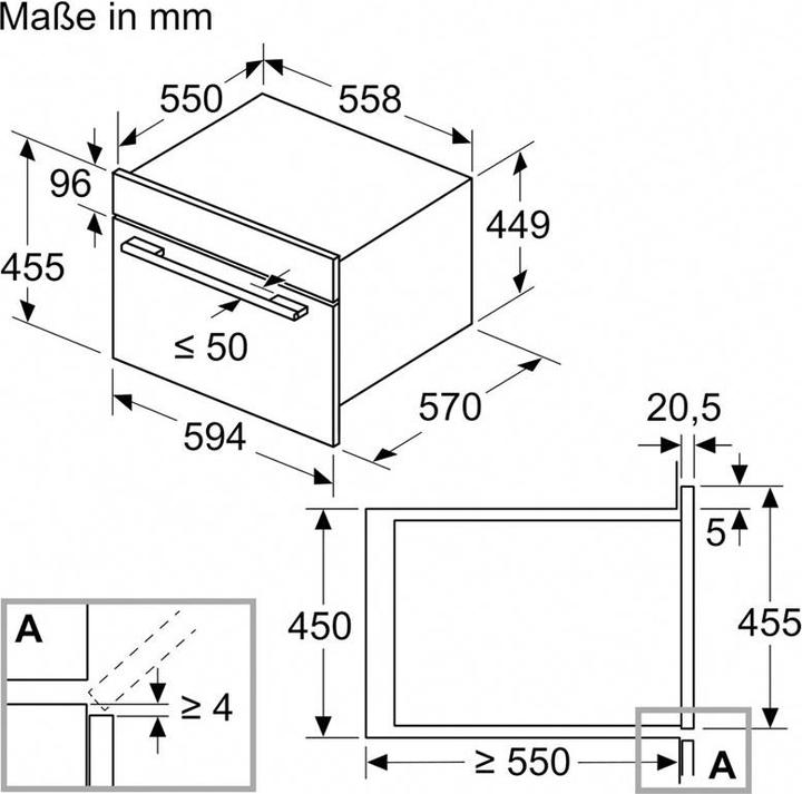 Produktbild Bosch Hausgeräte CMA585GB1 Einbau Mikrowelle mit Heissluft 60x45cm 230V