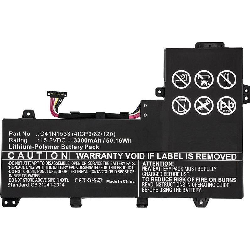 CoreParts Laptop Battery for Asus (1 Zellen, 3300 mAh), Notebook Akku, Schwarz