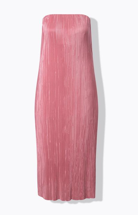 Produktbild Ulla Popken Plissee-Maxikleid, elastischer Ausschnitt, schulterfrei (46, 48)