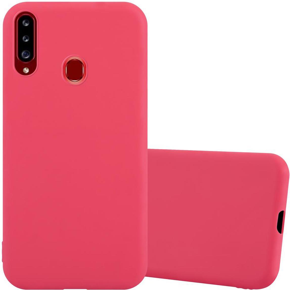Cadorabo TPU Candy Cover (Samsung Galaxy A20s), Smartphone Hülle, Rot