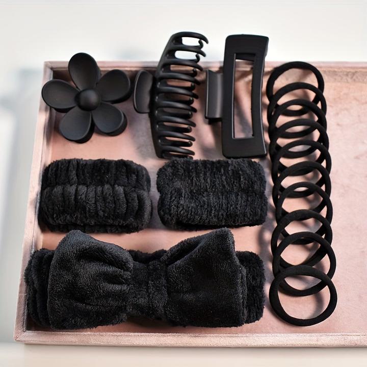 Alopini 16pcs/set Haar-Accessoires Kit Blume geformt Haar Klaue Clip Bowknot dekorative Haarreifen gross (16 Stk.)