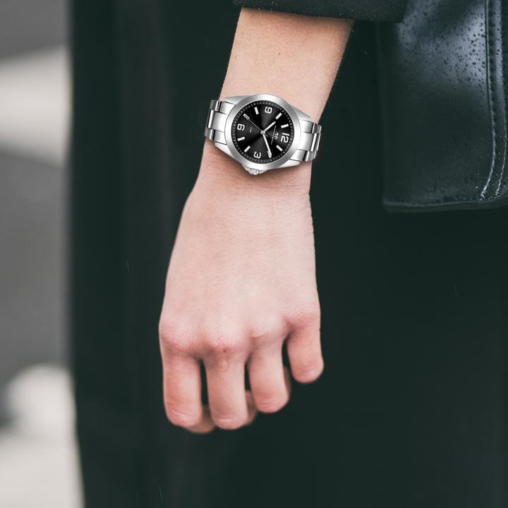 Immagine prodotto Orologio al quarzo da donna Majestia in acciaio inox argento - 32446 (Orologio da polso analogico, 37.50 mm)