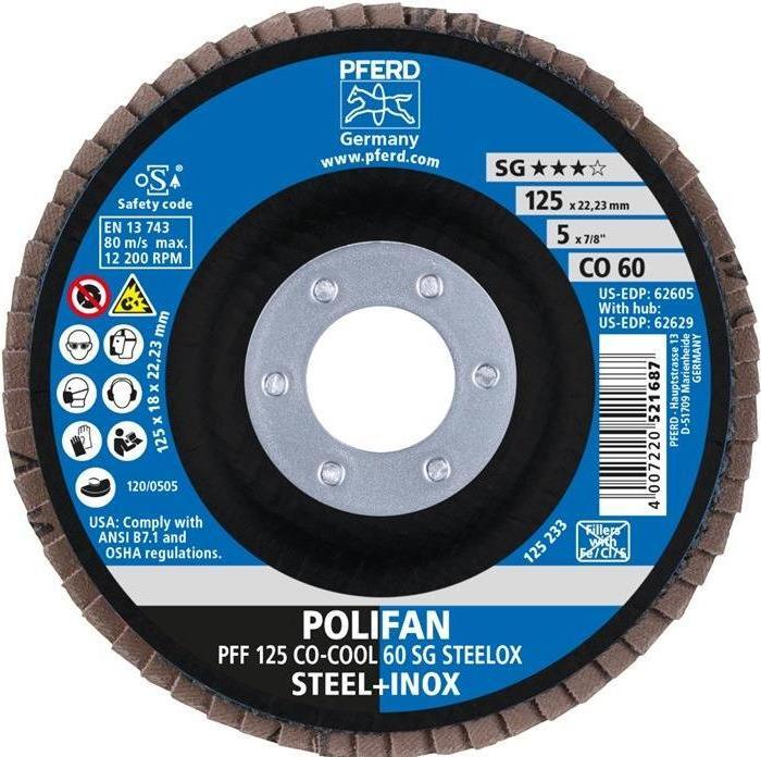 Image du produit Pferd Disques à lamelles POLIFAN PFF 125 CO-COOL 60 SG STEELOX (60)