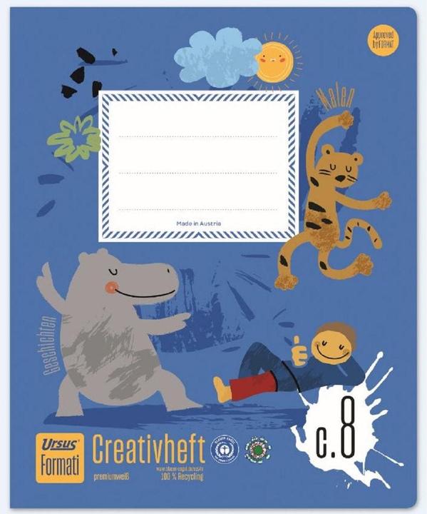 Produktbild Ursus Creativheft Quart 20BL glatt (19.5 x 24 cm, Blanko)
