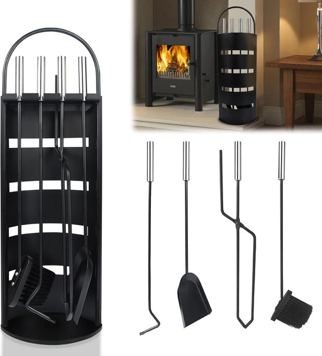 Immagine prodotto Hengmei Set caminetto, 5 pezzi, nero
