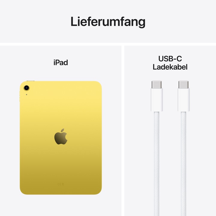 Image du produit Apple iPad 2025 (11e génération) (WLAN uniquement, 11", 256 Go, Jaune)