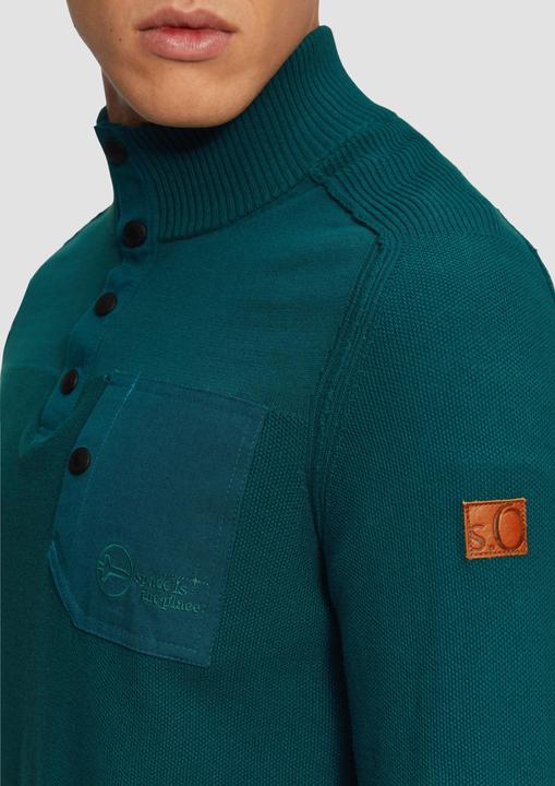 Produktbild S.Oliver Strickpullover Sportiver Strick-Troyer im Fabricmix (L)