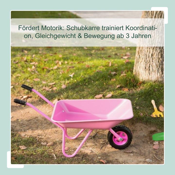 Produktbild Relaxdays Schubkarre für Kinder rosa