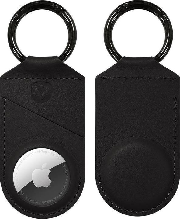 Actual product image Valenta Schlüsselanhänger AirTag Case Leder Schwarz, Motiv