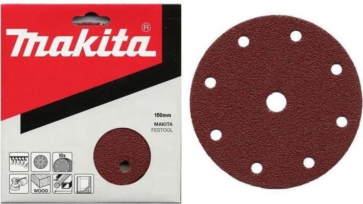 Produktbild Makita Ø 150mm Schleifpapier Klett Korn 120 ( 10 Stück ) (120)