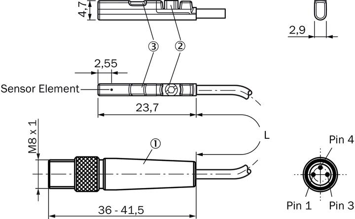 Actual product image Sick Sensor for C-slot cylinder (Probe)