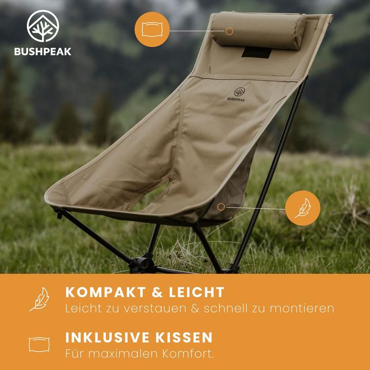 Image du produit Bushpeak Chaise de camping ultralégère Grande