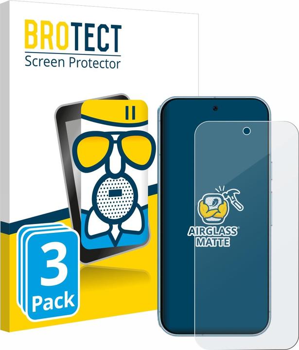 Actual product image BROTECT Protective glass Protective film glass Film screen protector matt (3 pcs., Google Pixel 9)