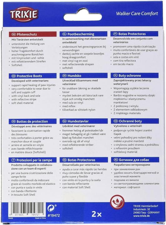 Produktbild Trixie Pfotenschutz Walker Care (M, Hundeschuhe)