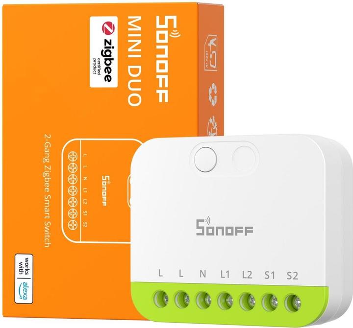 Produktbild Sonoff Mini Duo 2-Gang Zigbee Smart Switch (Schaltaktor)