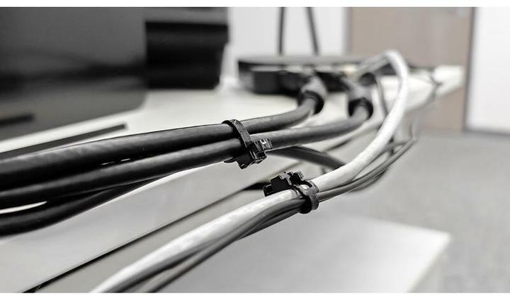 Produktbild Steffen Kabelbinder mit Snap-Lock schwarz 204.5mm x 4.5mm lösbar, Pack à 100 Stk. (Kunststoffkabelbinder, 204.50 mm, 100 Stk.)