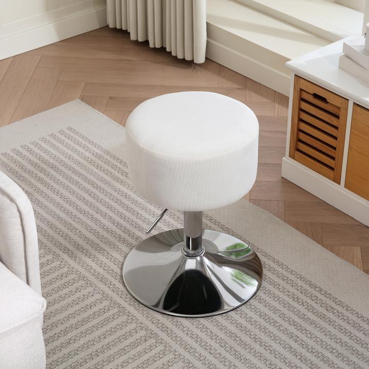 Actual product image Homcom Barhocker Polyester, Stahl Weiss