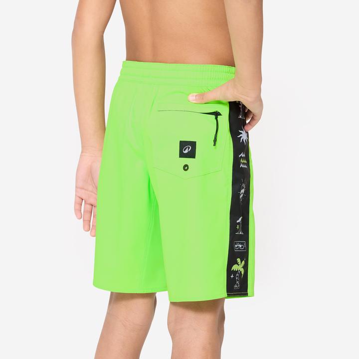 Image du produit Olaian Boardshort surf Garçon - 900 Band vert (176)