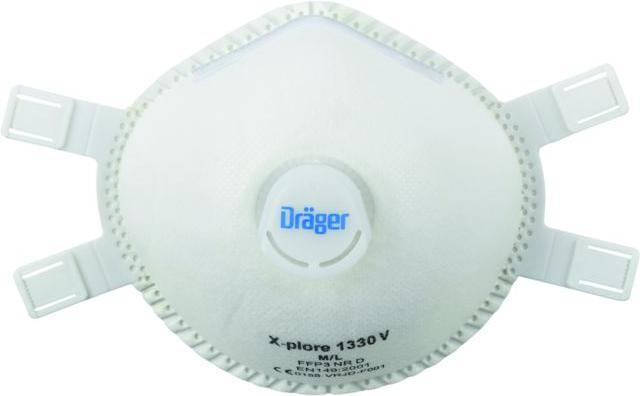 Actual product image L+D X-plore® FFP3 NR D fine dust mask with exhalation valve, model 1330V, pack of 5 (FFP3, 5 x)